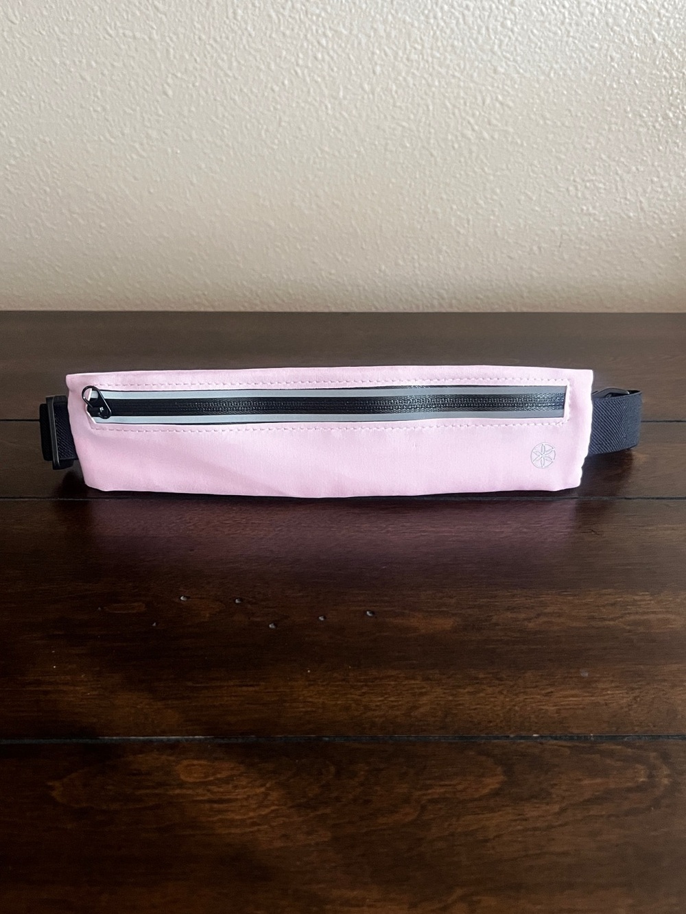 Athena Pink Belt Pouch with Black Zipper